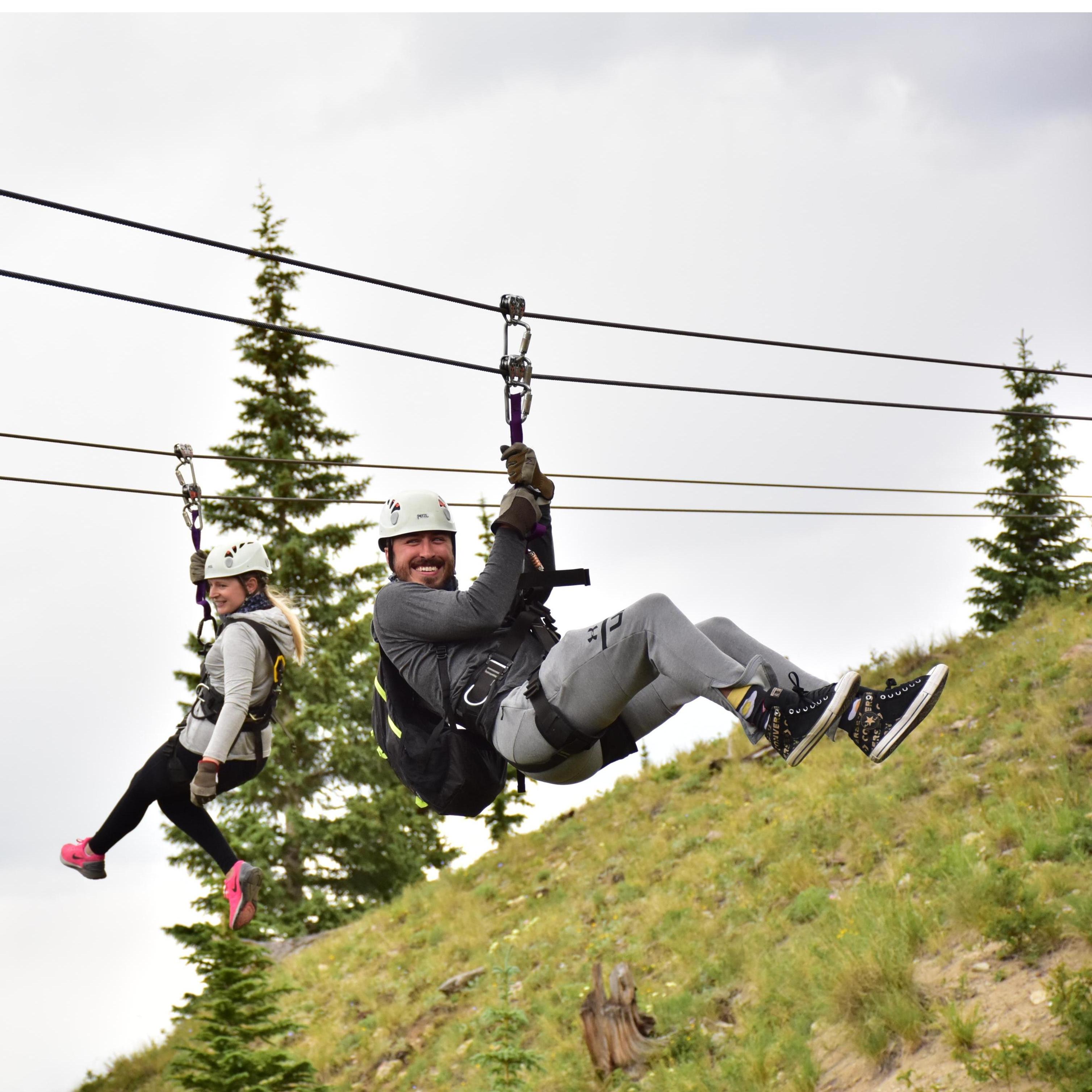 Zip lining in the Rocky Mountains!