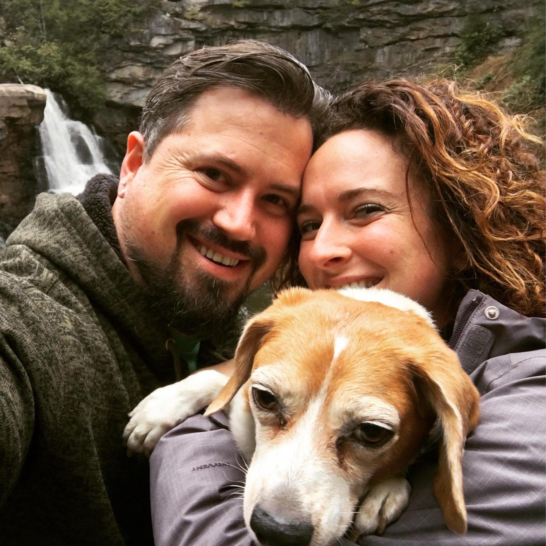 First trip to Krista's mom's cabin. Winter hike in Blackwater Falls State Park.