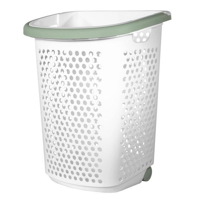 Home Logic Rolling Laundry Hamper White