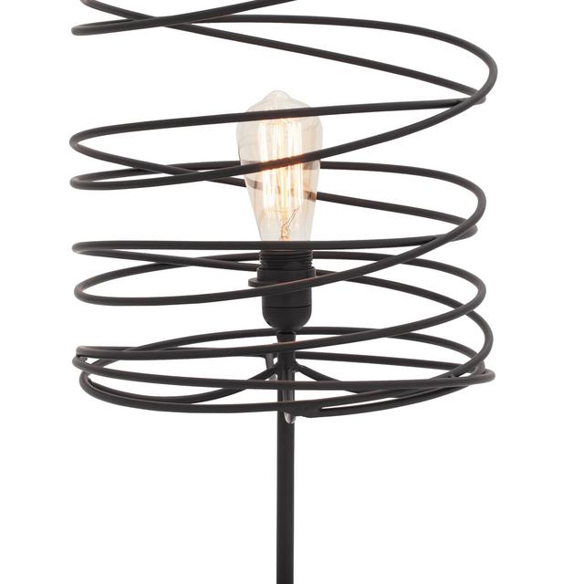 DecMode Black Metal Industrial Accent Lamp 21"