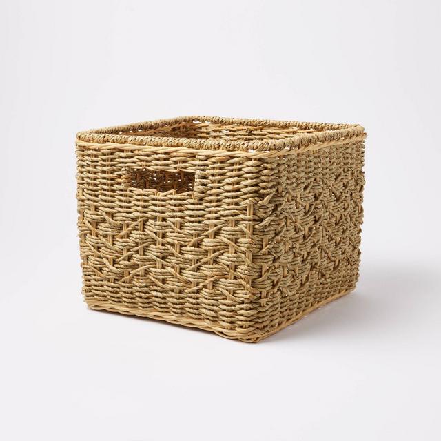 L Milk Crate Grass Handwoven - Threshold™