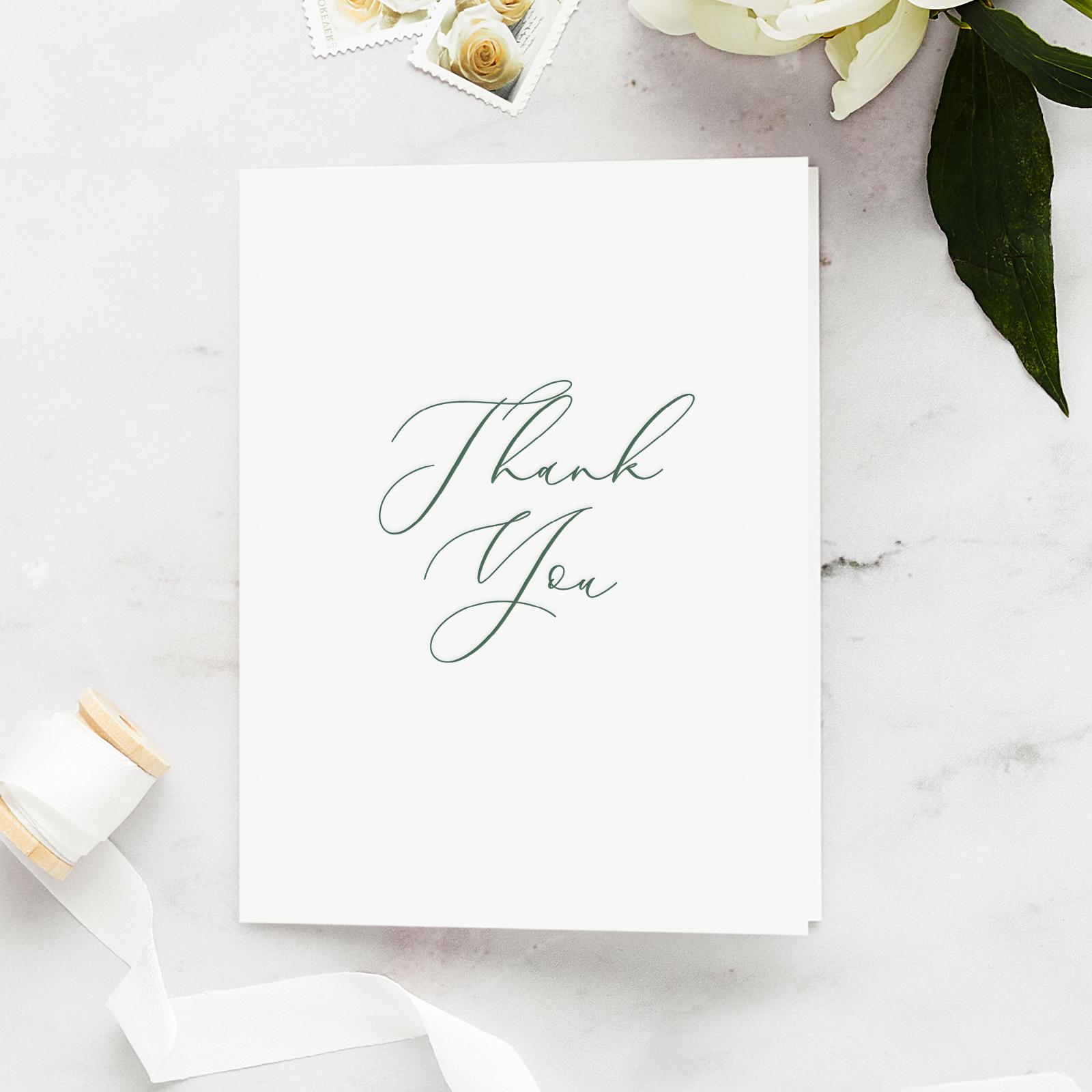 Zola Thank You Cards Merlo Portrait Letterpress