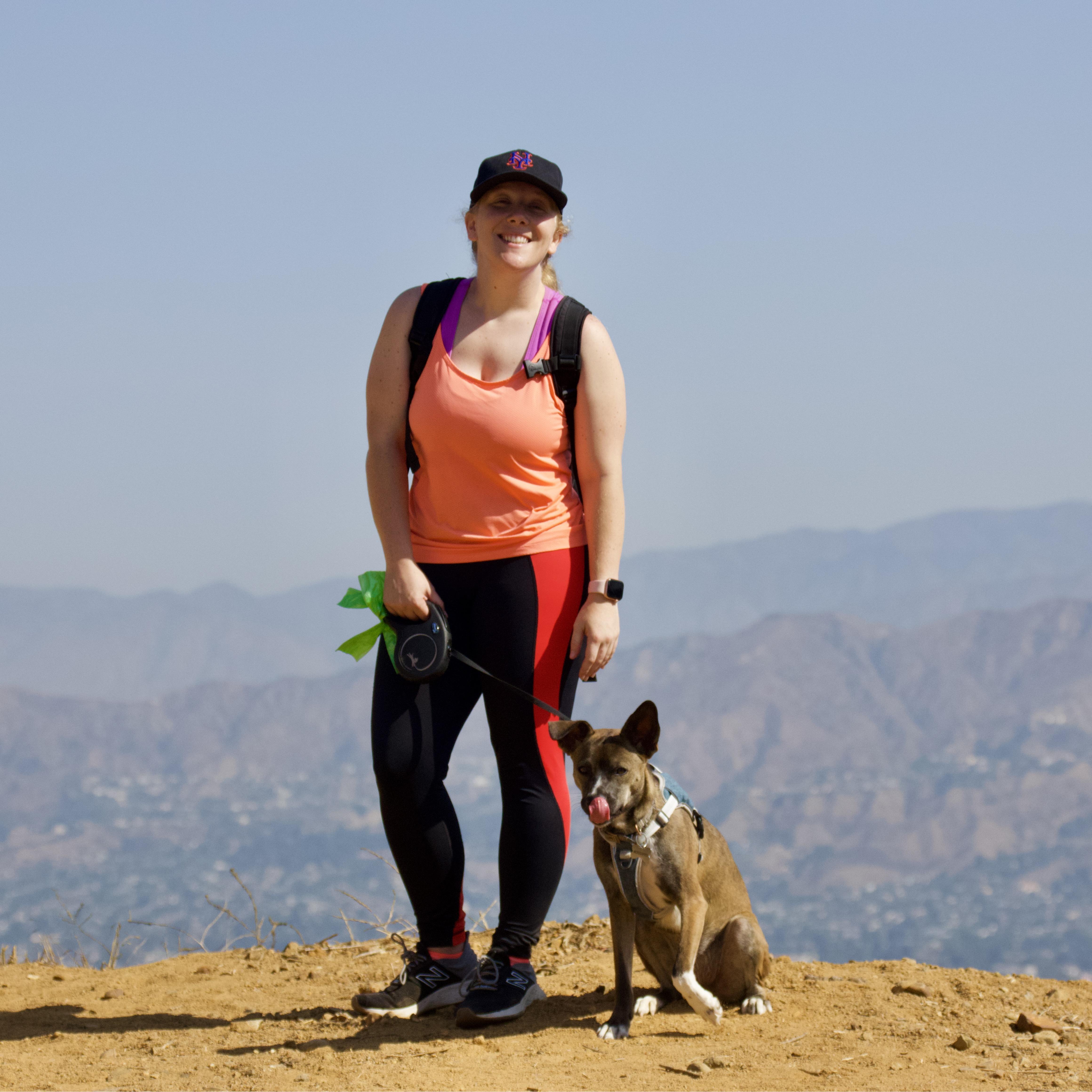Rebecca and Mallomar, up behind the Hollywood Sign!