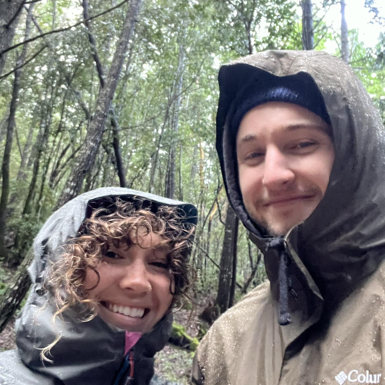 Cheesin’ through a hail storm