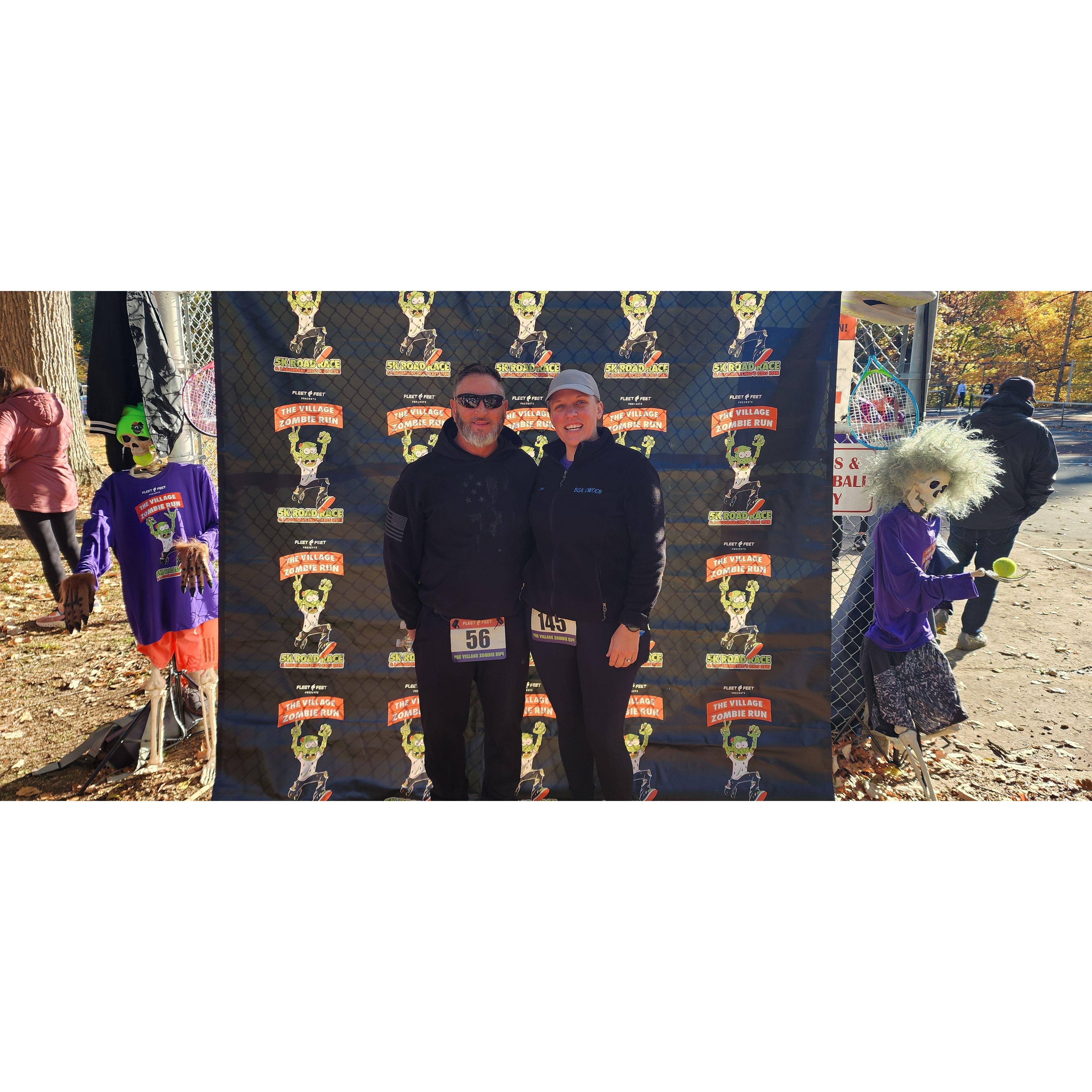 Zombie 5k run in Davenport, IA - October 2024.