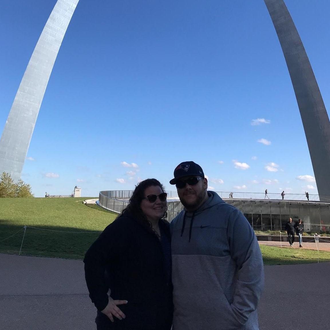 Outside the Gateway Arch in St. Louis