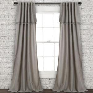 Ivy Tassel Window Curtain Panels Set 40"x84" - Lush Decor