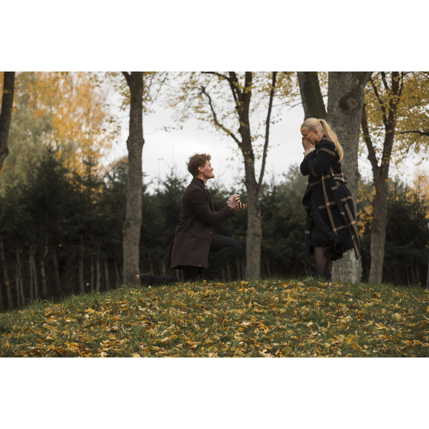 The moment he asked, and she said yes!