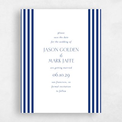 Dark Blue Wedding Save the Date - Reinette Classic
