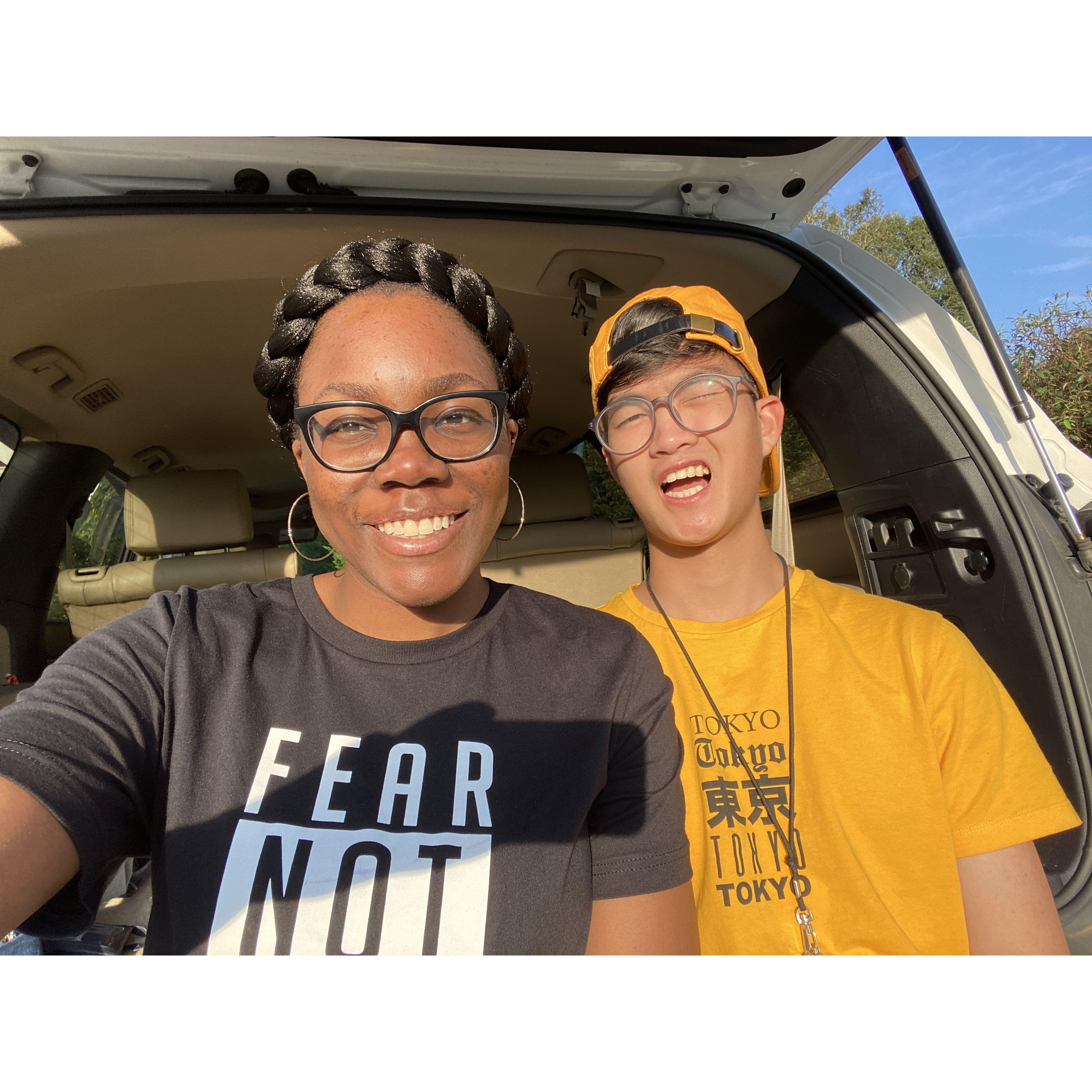 This was after our first road trip!
