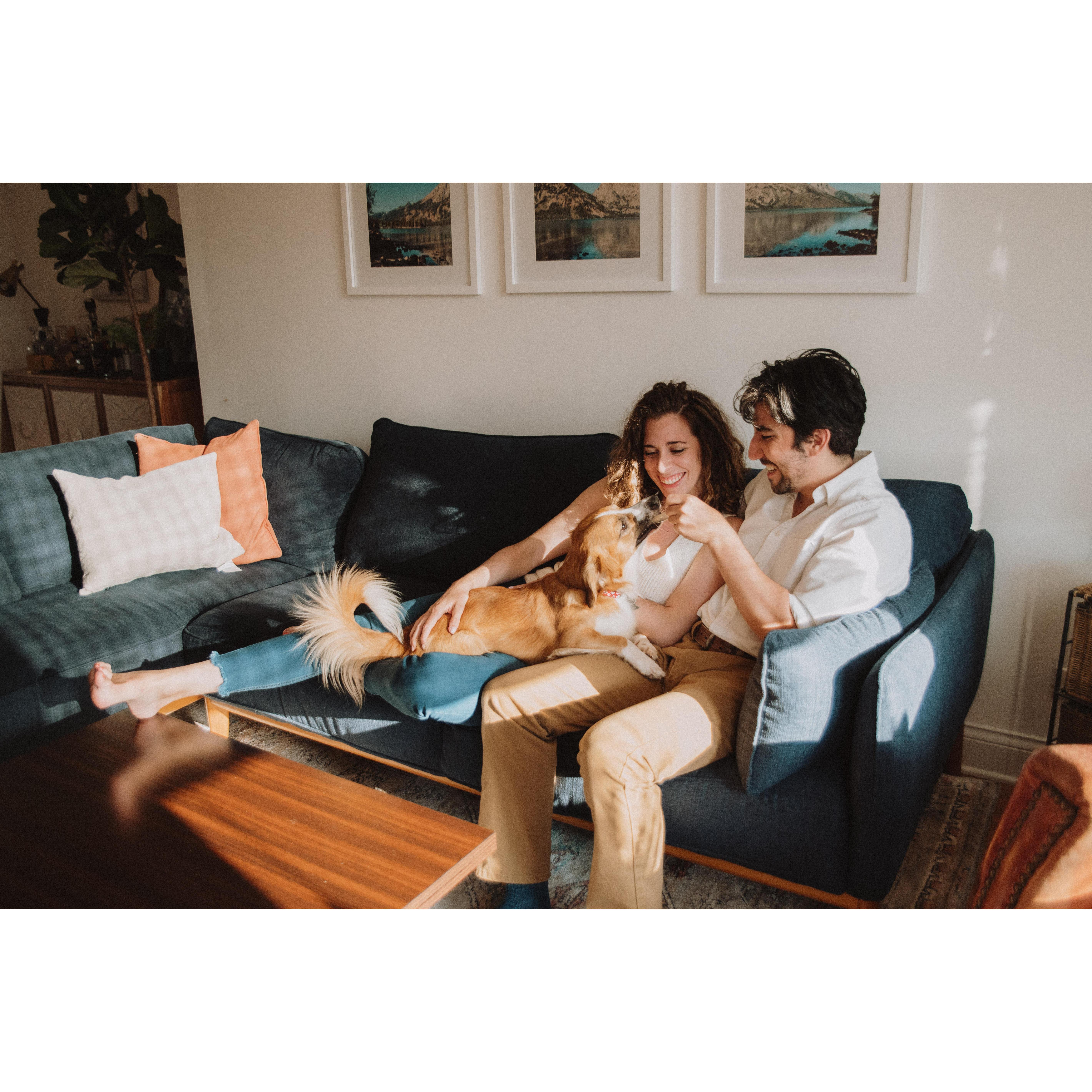 Peter Barker stole the show during our engagement pictures, July 2021