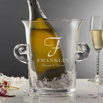 Monogram Engraved Ice Bucket and Chiller