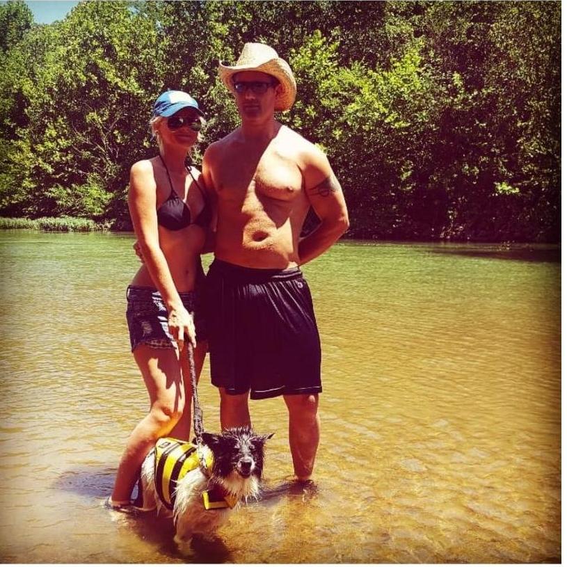 Alex and Mandy took Piglet Canoeing, Summer 2018