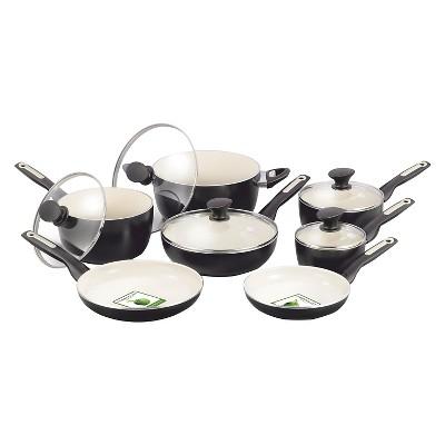 GreenPan Rio 12pc Cookware Set Black