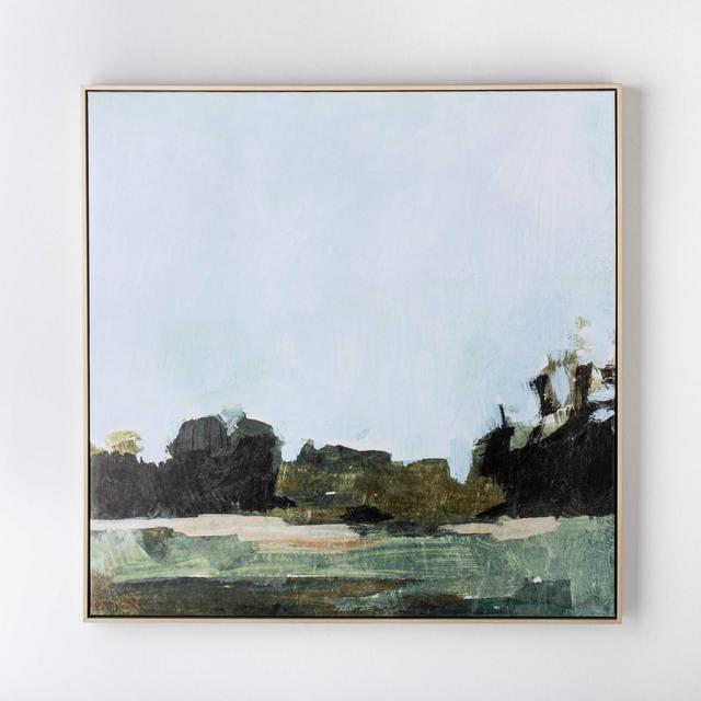 36" x 36" Treeline Abstract Framed Canvas - Threshold™ designed with Studio McGee