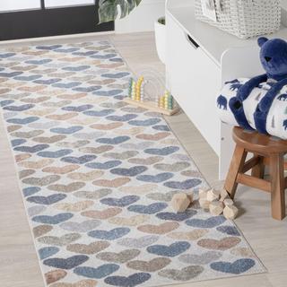 Dila Modern Heart Runner Rug