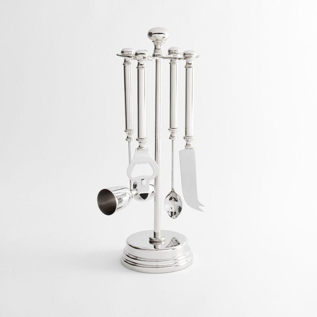 Heritage Silver 4-Piece Bar Tool Set