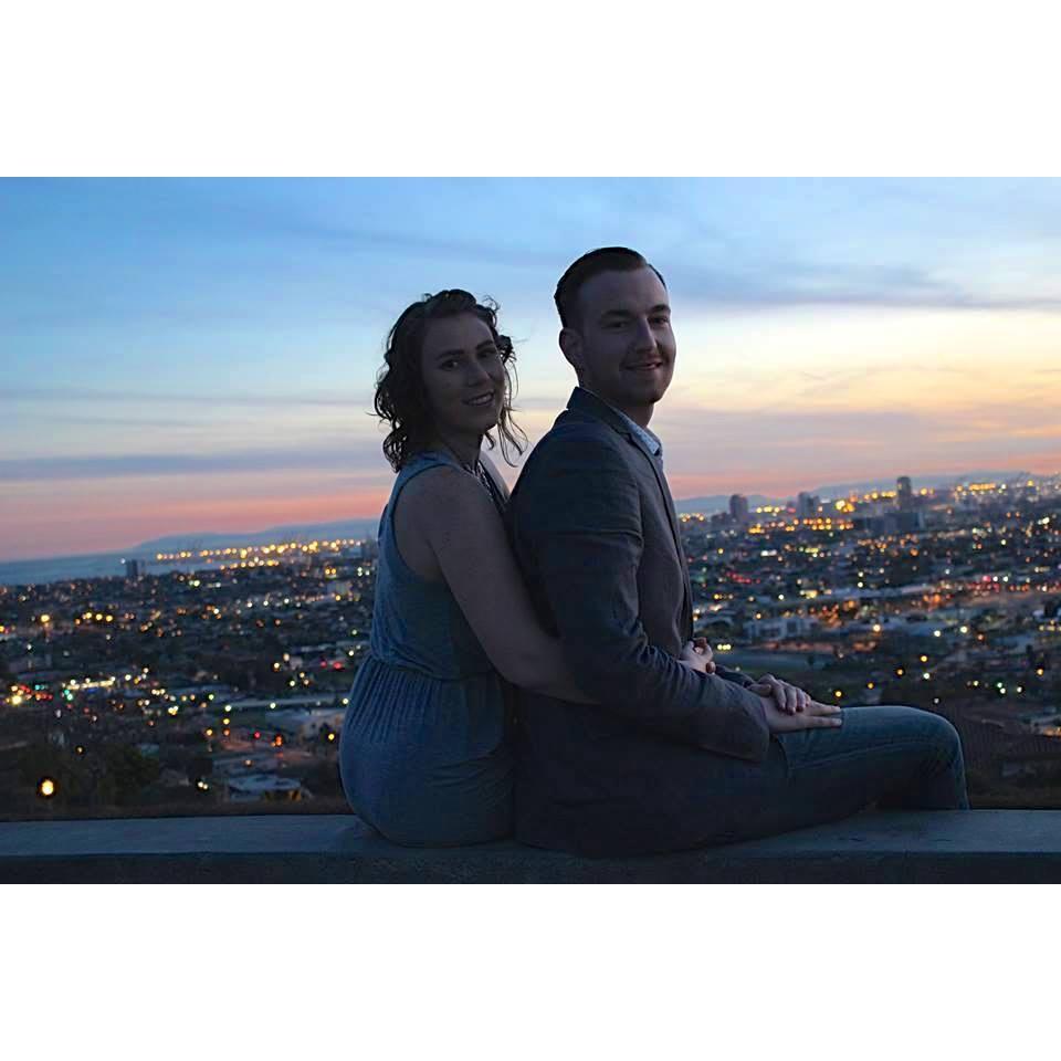 Patty's favorite photo of us. Not kidding when we say our life was a lot like La La Land out in Long Beach/ LA.