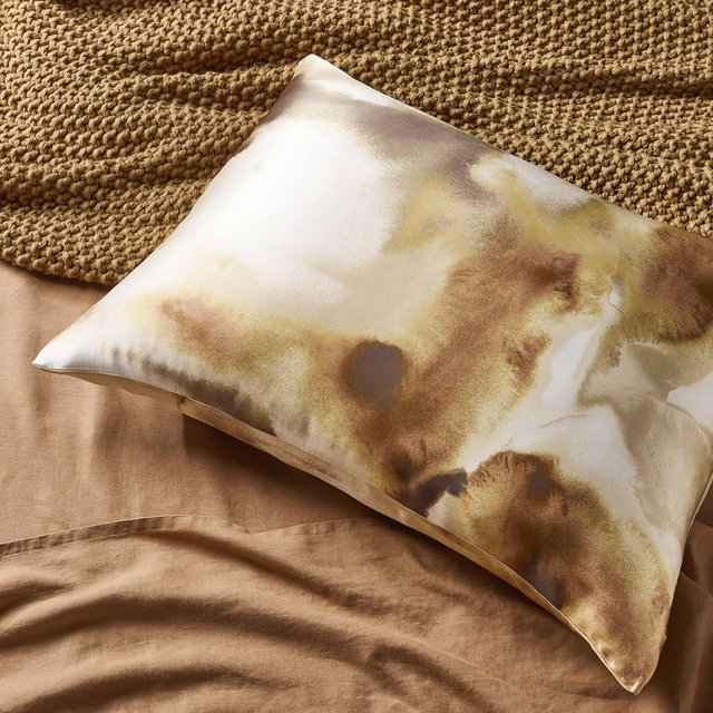 Standard Silk Pillowcase Blush Watercolor - Casaluna™