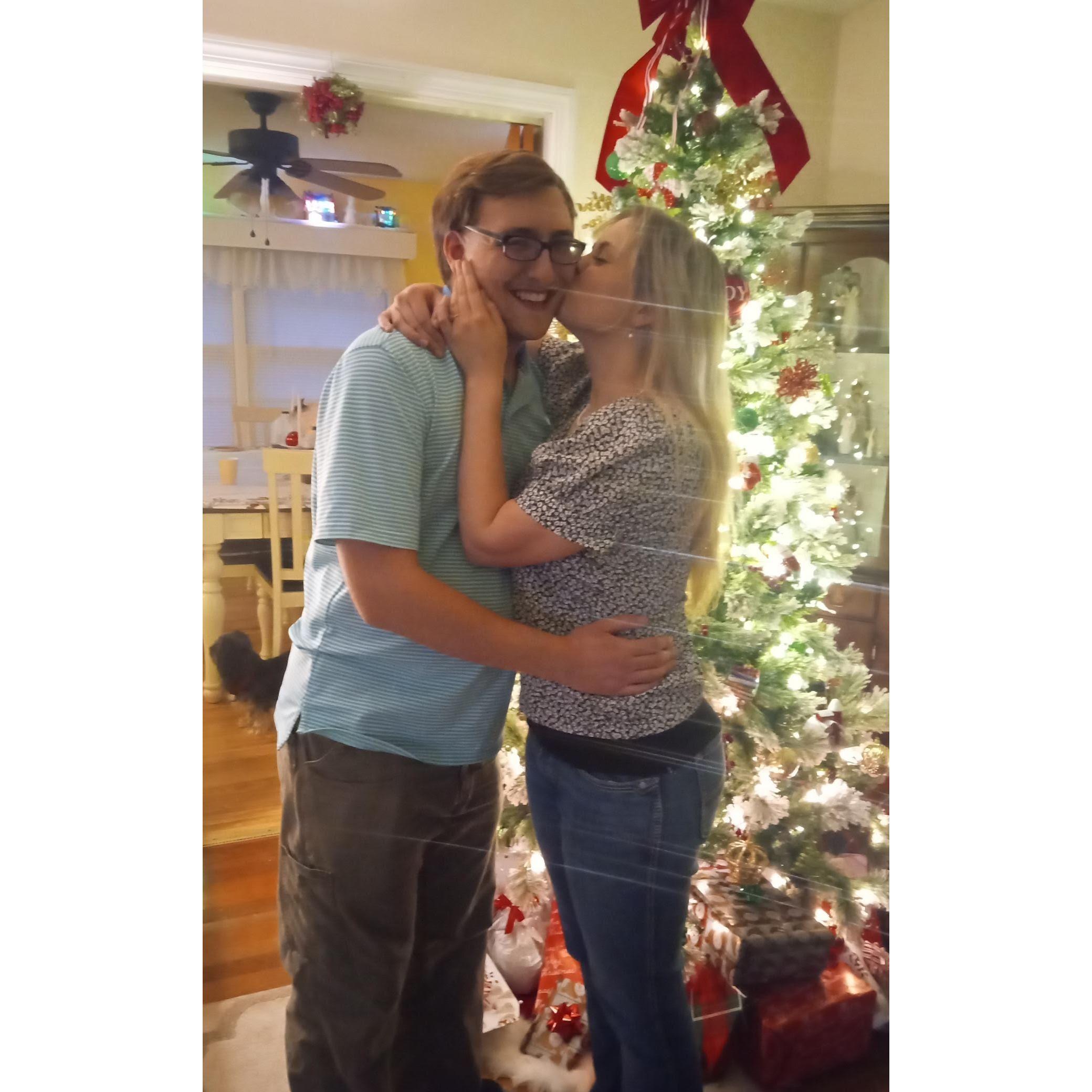 Under the mistletoe