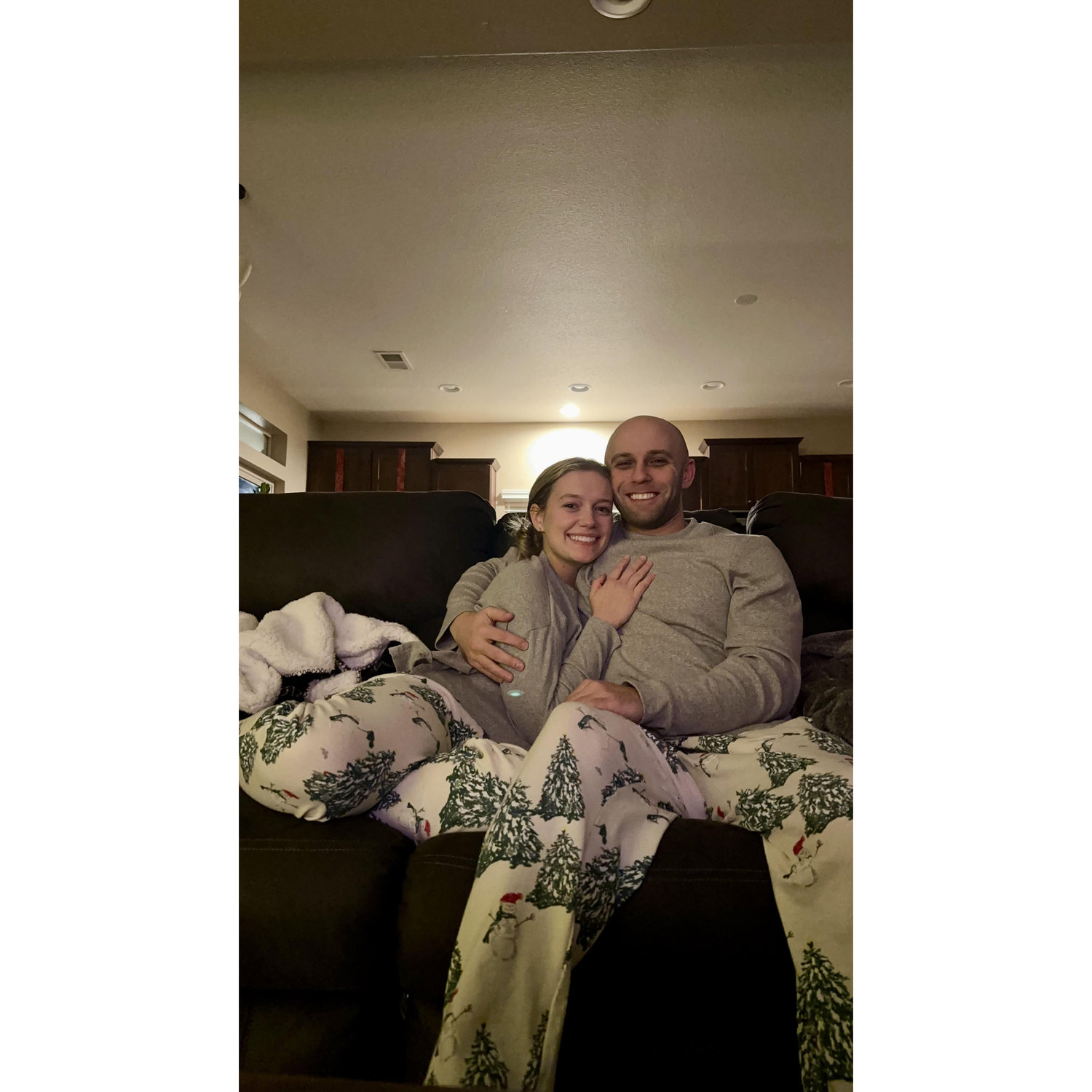 First Christmas. We had to get matching PJs.
