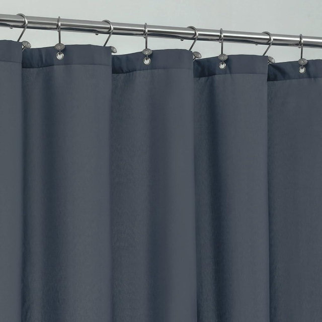 ALYVIA SPRING Extra Long Fabric Shower Curtain Liner Waterproof - 72" x 84", Soft & Lightweight XL Shower Curtain with 3 Magnets, Machine Washable - 72x84, Stone Blue