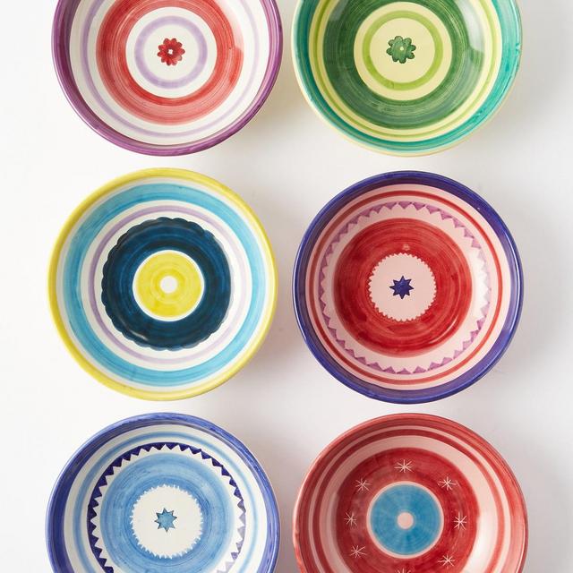 Emporio SirenuseSet of six hand-painted ceramic bowls