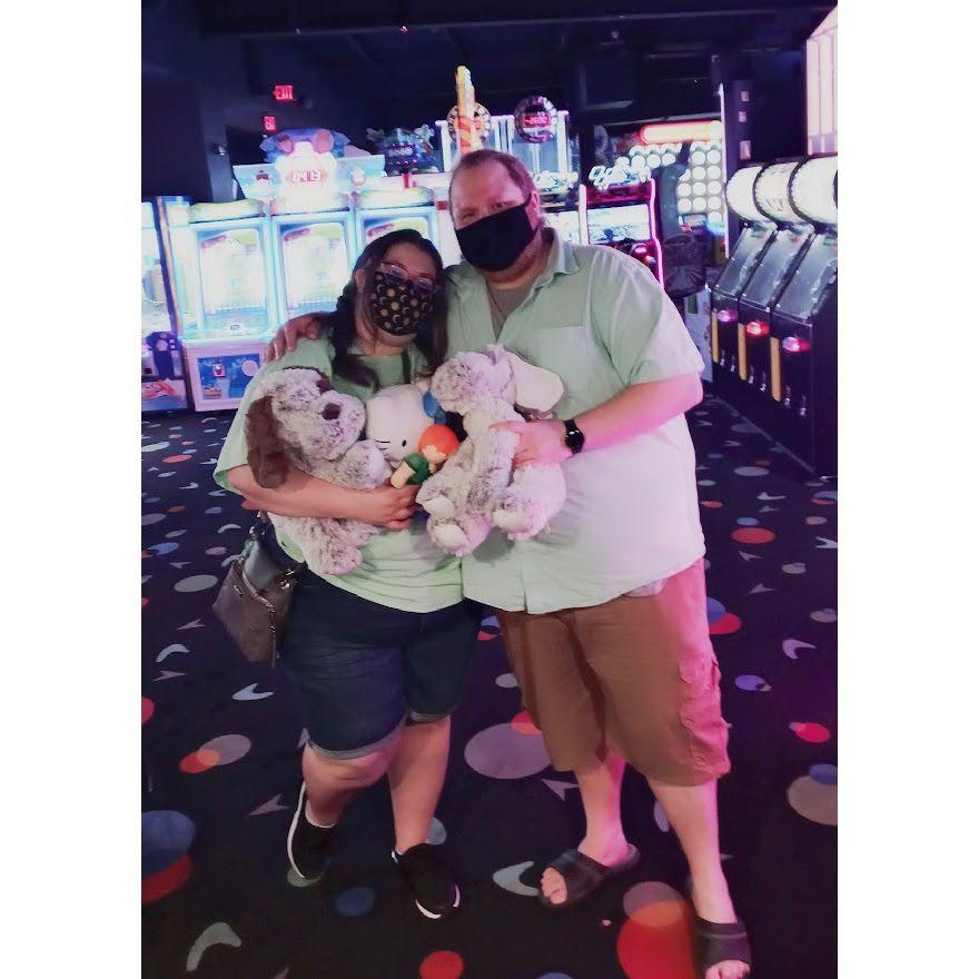 One of our favorite dates is going to Alley Cats and playing games together!