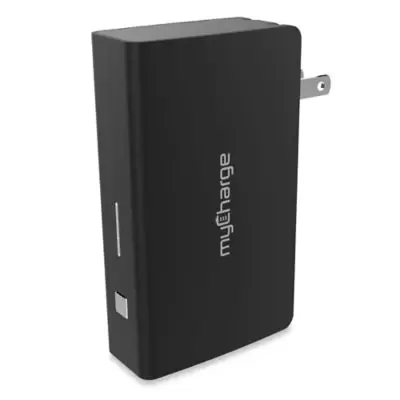 myCharge® AmpProng+ 6000 mAh Portable Power Bank in Black