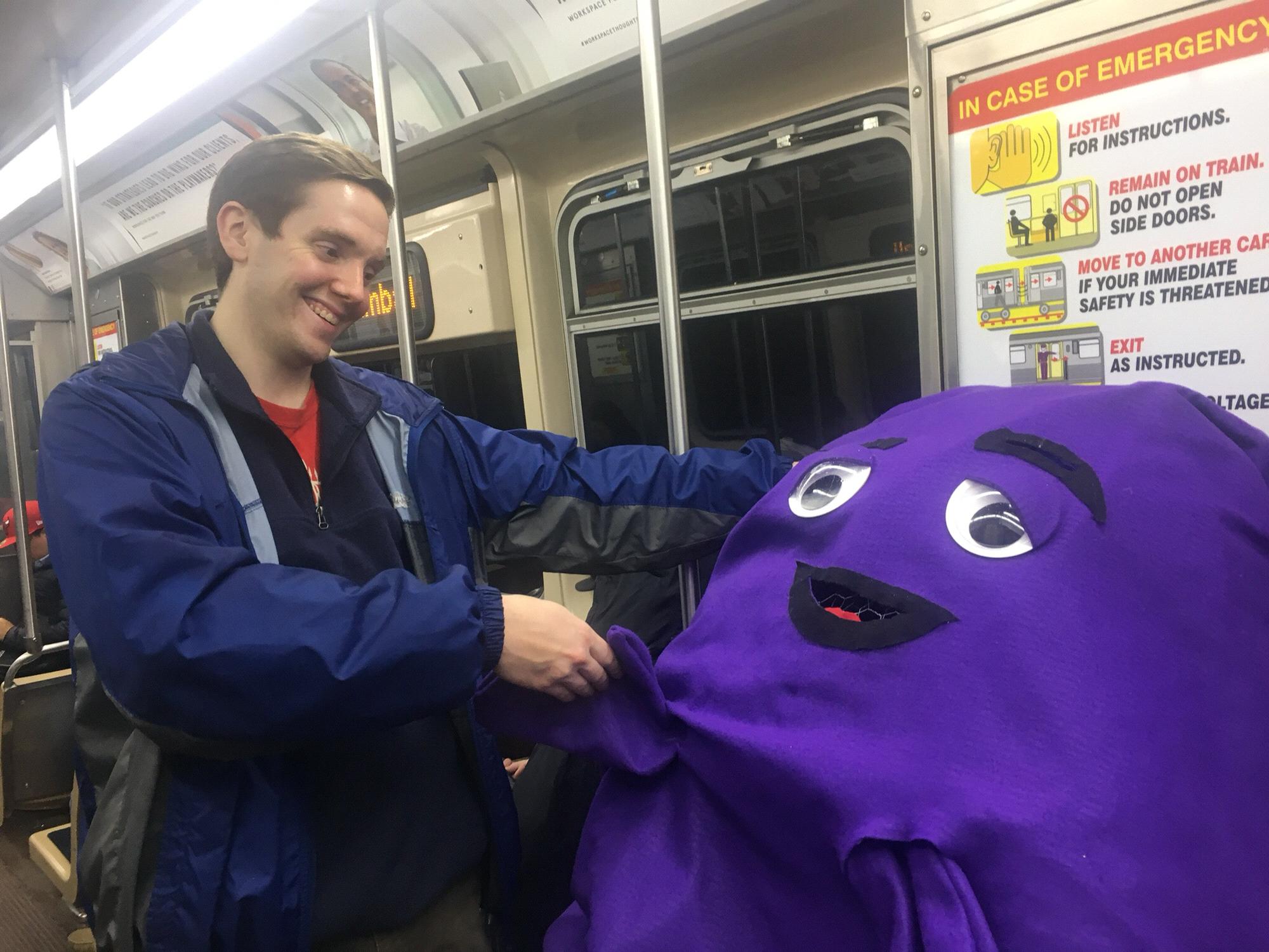 Taking the L with our friend Grimace, what a swell fella