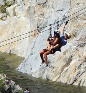 Zip lining in Cabo, Mexico 2018. Tanya was super scared! 😱 but as always Brian is there to protect her!!