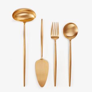 Moon by CutipolBrushed Gold Serving Utensils