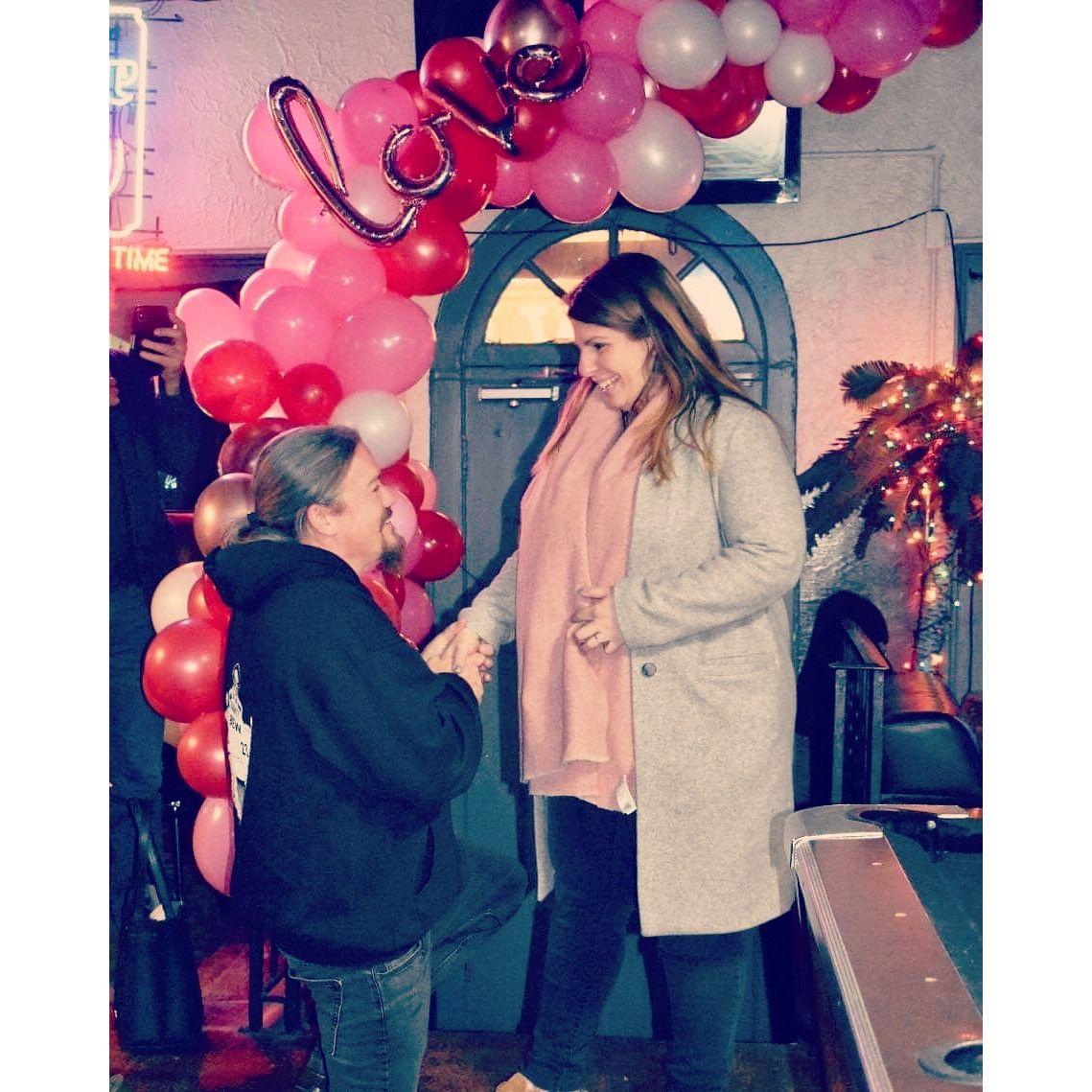 The night we got engaged at the Knightsville Pub!
