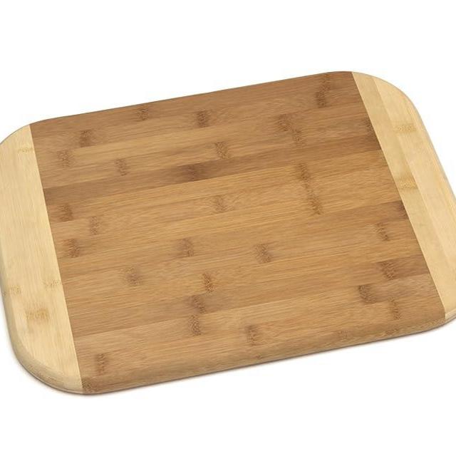 Lipper International Bamboo Wood Two-Tone Kitchen Cutting and Serving Board, Large, 15-3/4" x 11-3/4" x 3/4"