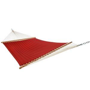 13 ft. Olefin Quilted Hammock in Red