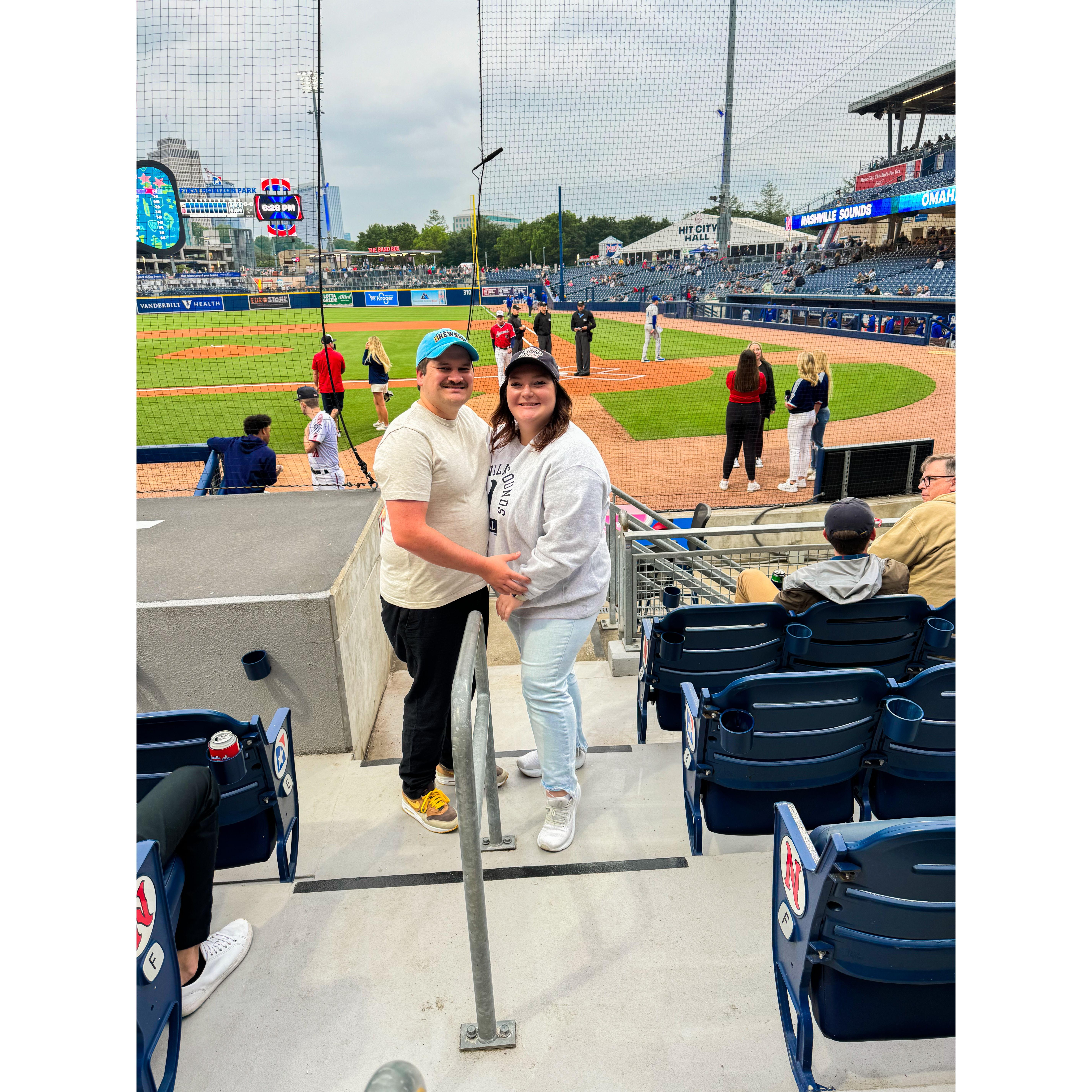 Our first Nashville Sounds game - April 2024