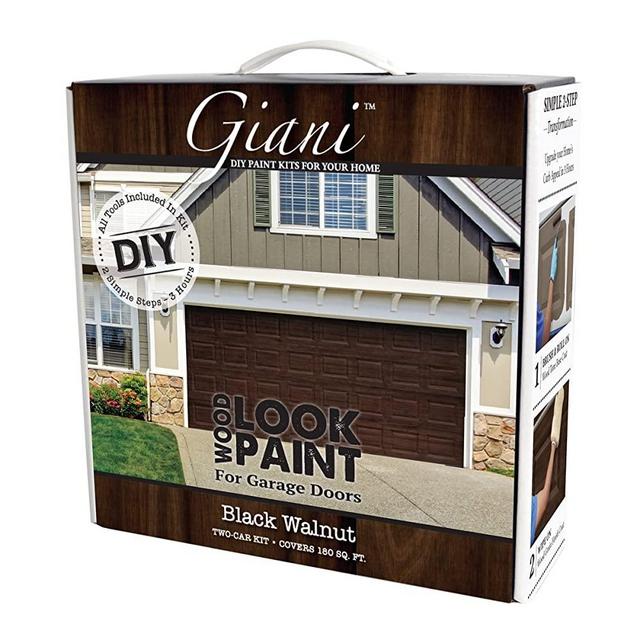 Giani Wood Look Garage Door Paint Kit, 2 Car, Black Walnut