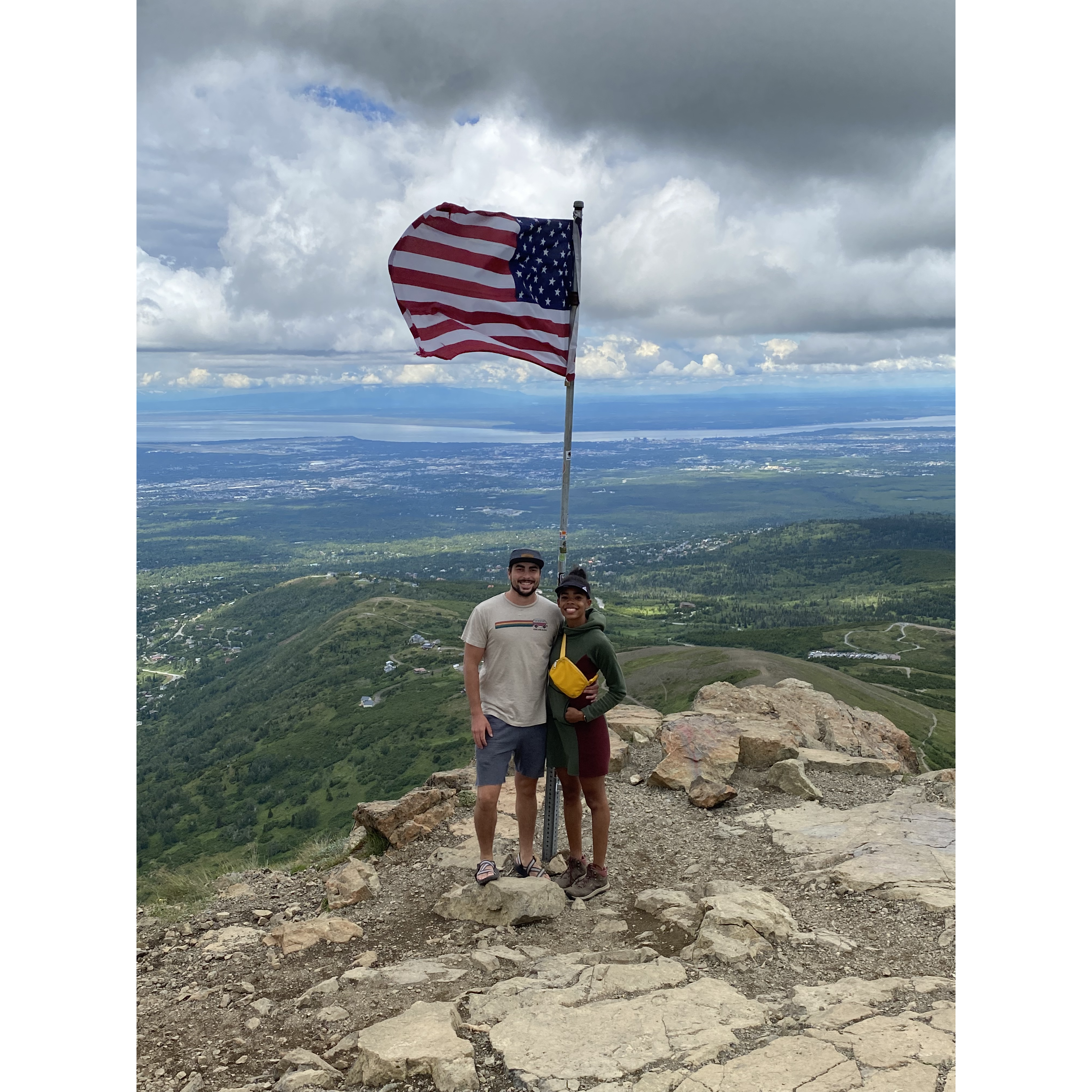 The peak of Flat Top in Anchorage, AK July 2021
