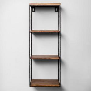 Decorative Wall Shelf Black/Wood - Hearth & Hand™ with Magnolia