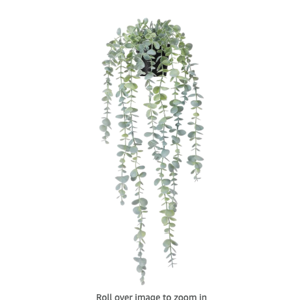 COCOBOO 1pcs Artificial Hanging Plants Fake Eucalyptus Potted Plant Hanging Plant for Wall Room Home Indoor Outdoor Shelf Decoration