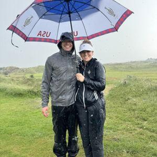 A round of golf on our honeymoon