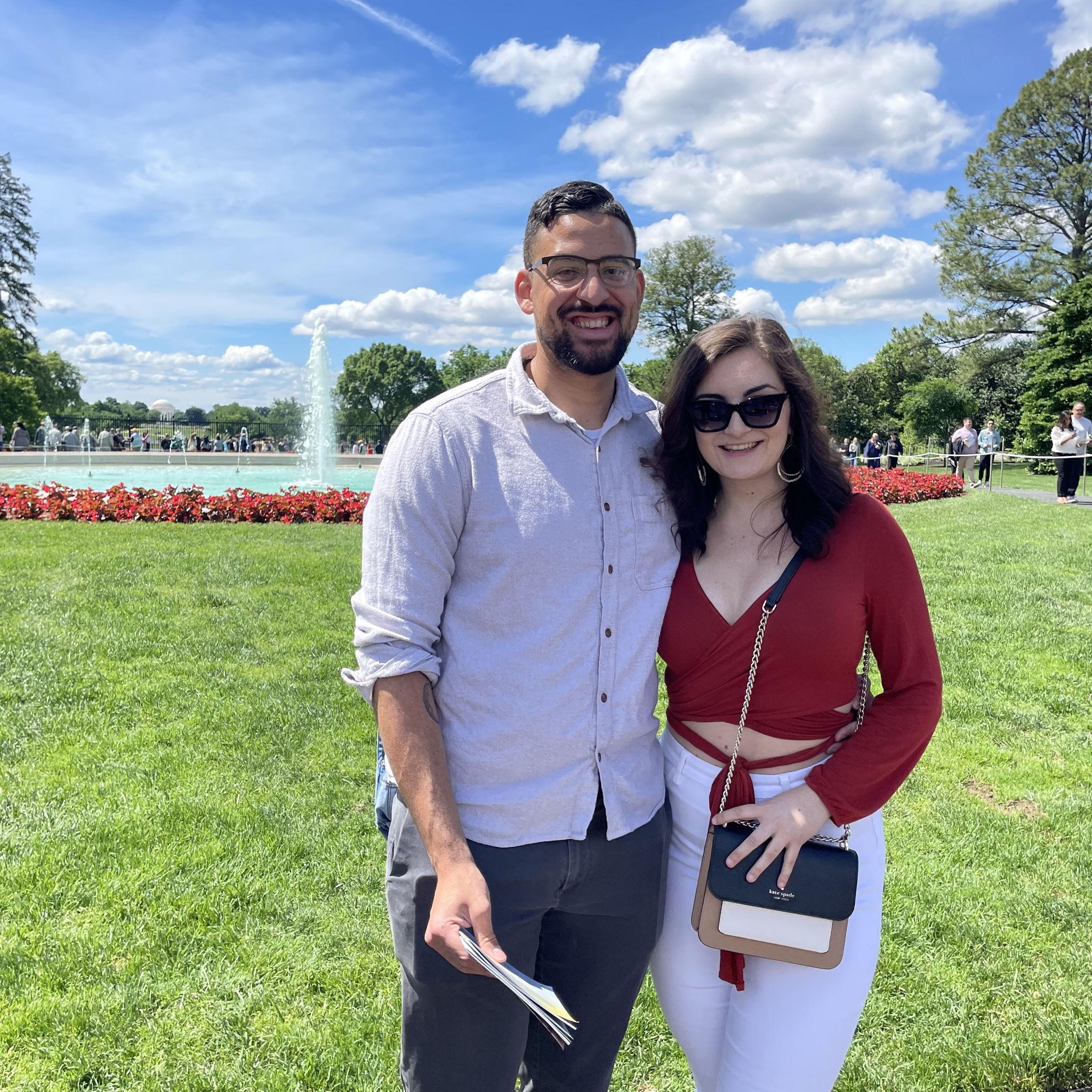 The white house rose gardens...Micah pulled all the tricks to impress Julie.