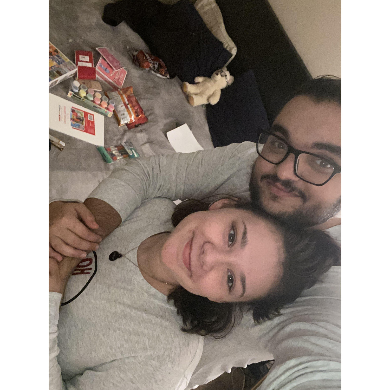 Celebrating Christmas together.