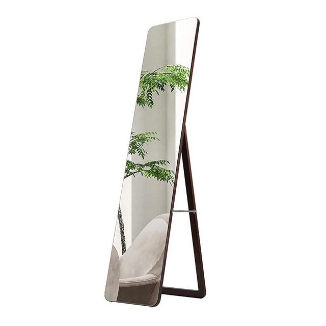 OUTDOOR DOIT 63" x 15" Full Length Body Mirror Hung on The Wall-Mounted Mirror or Standing Hanging Bedroom Mirror Floor Mirror Dressing Mirror (Brown)
