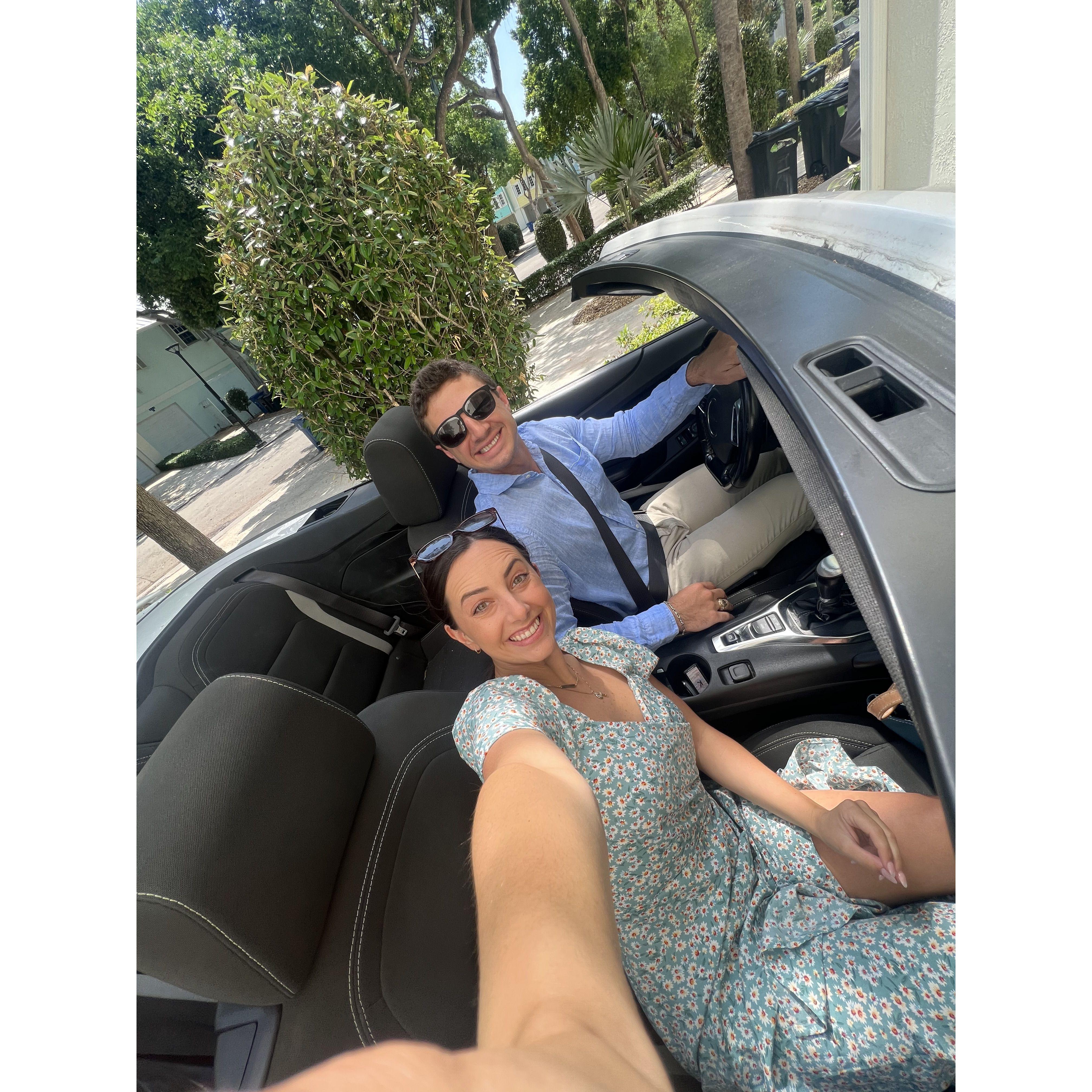 Uncle Boo & Beck Beck let us borrow their Miami rental car for our date | June 20 2023