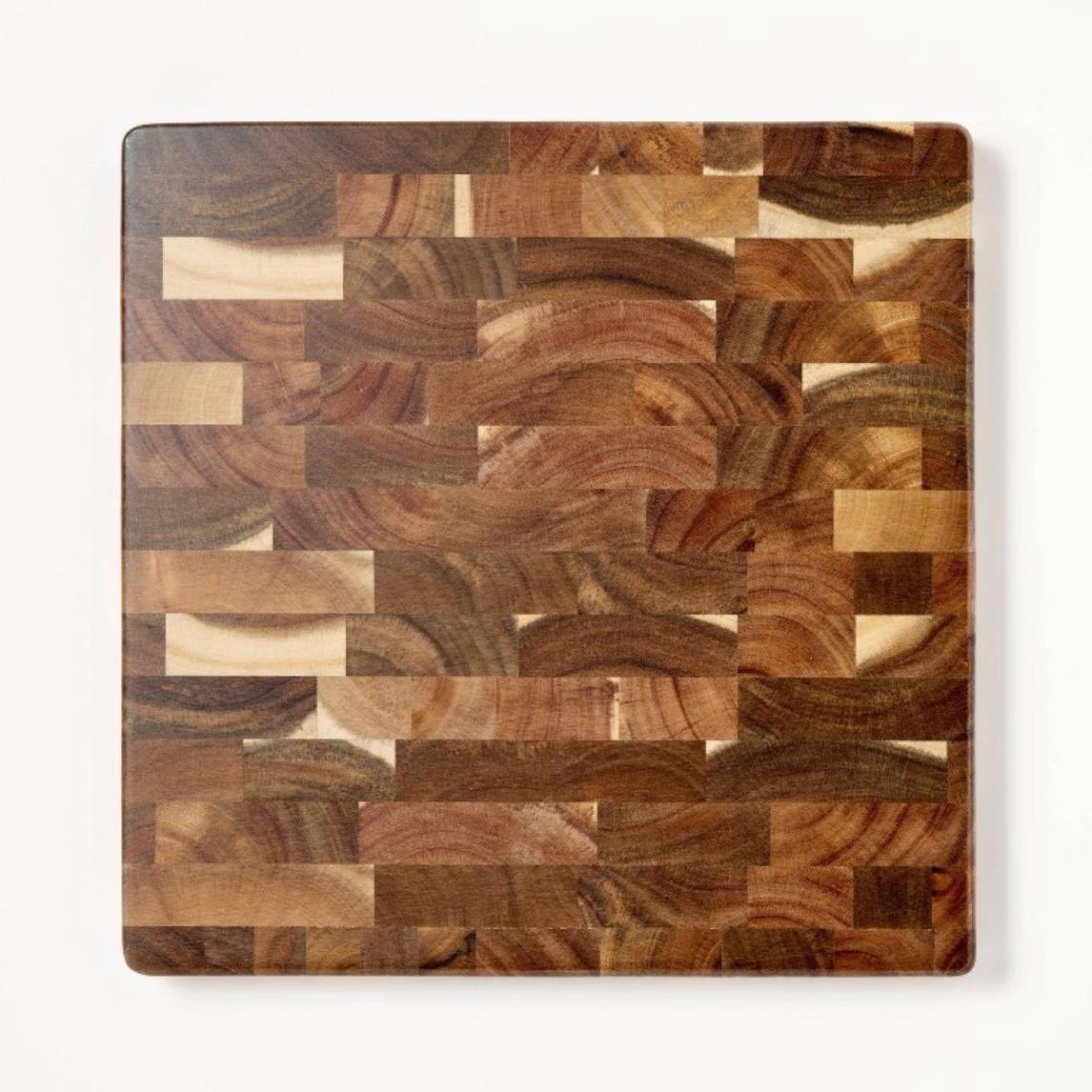 End Grain Acacia Wood Cutting Board Natural