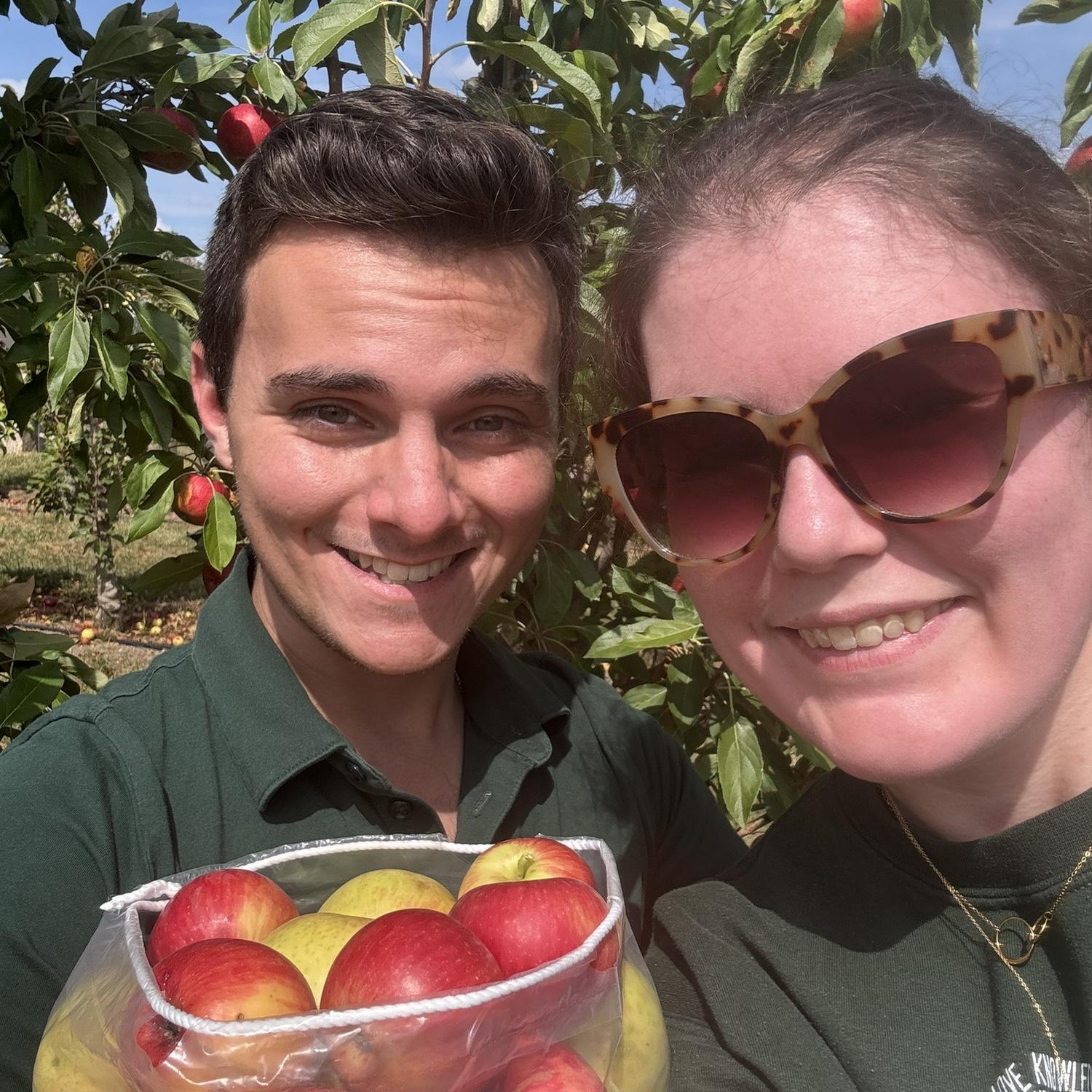 In Kansas City at an apple orchard with Caleb’s dad