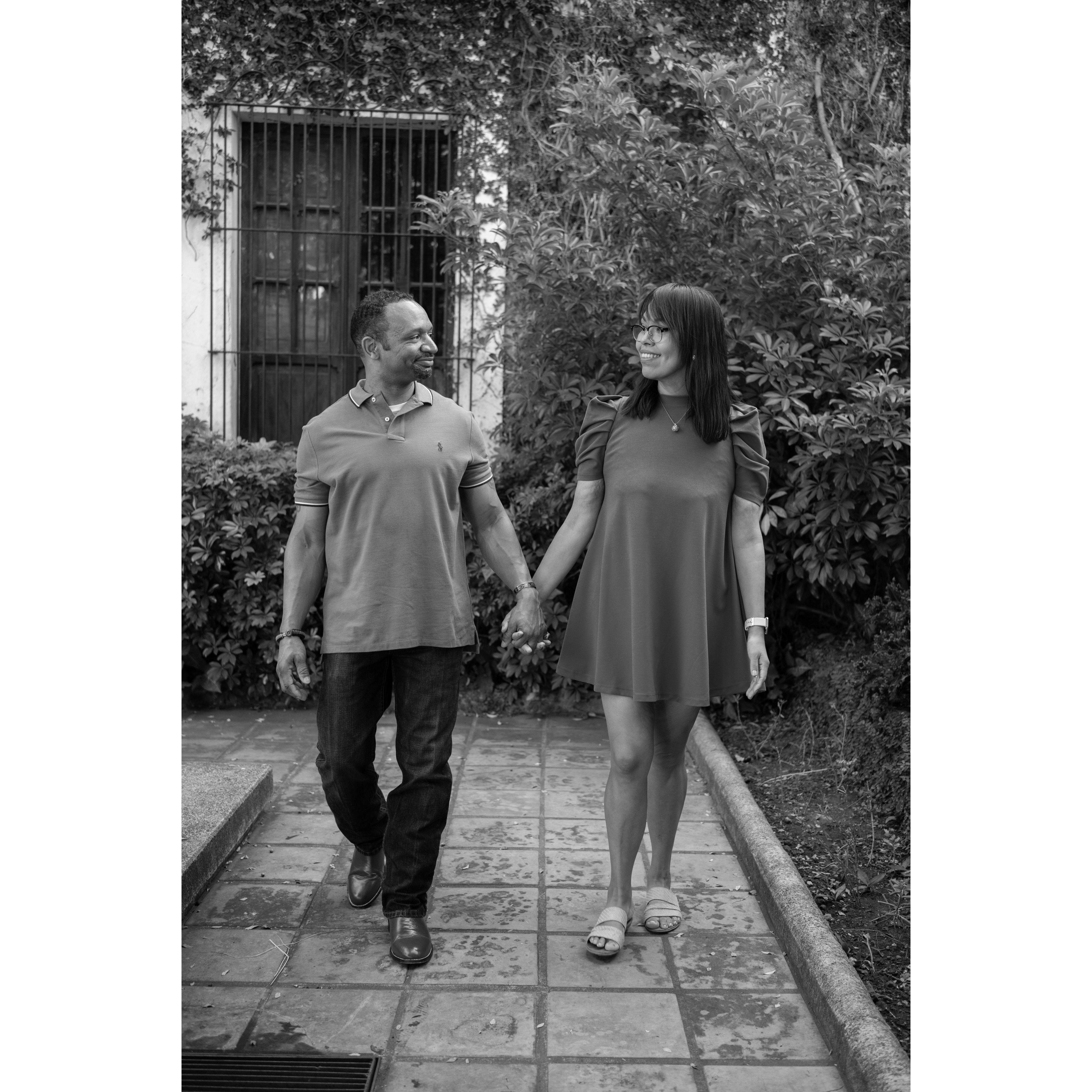 Walking into our new life together.