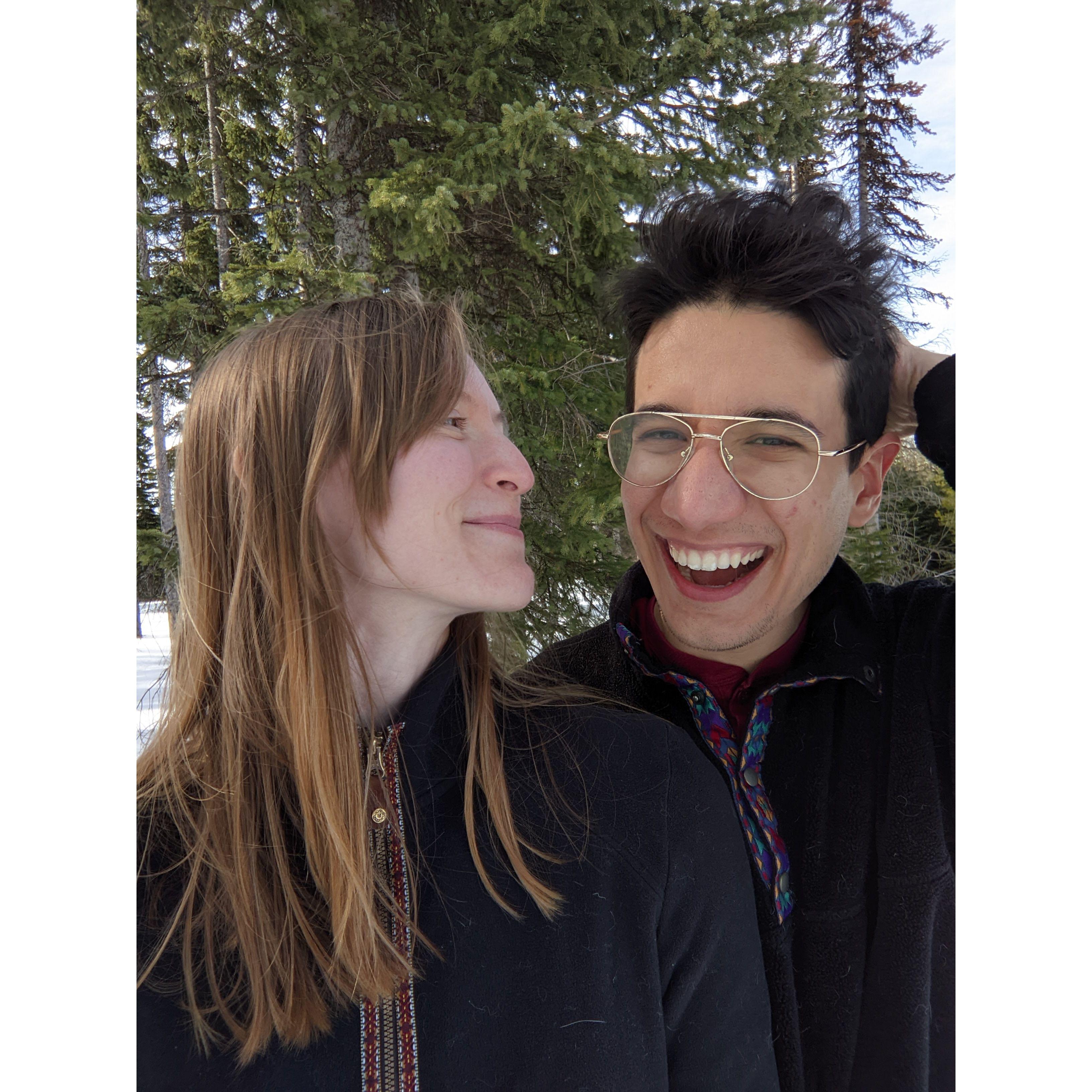 Justin came up to Walla Walla for spring break and we found snow!