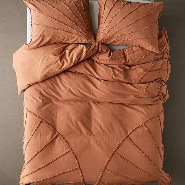 Indian Handmade Cotton Tufted Duvet Cover Set, Boho Comforter Cover King Quilt Cover, UO Bedding Fringes Full Duvet Cover Duvet Cover (Queen)